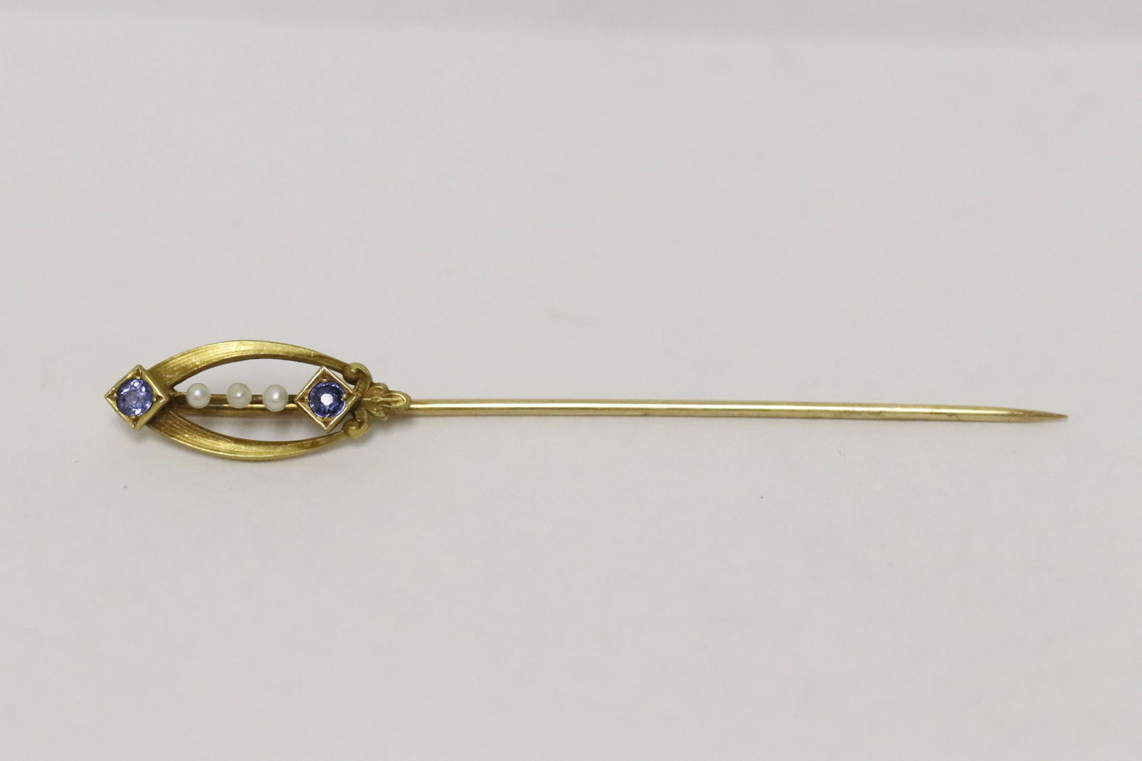 Beautiful Victorian 14K Y/G stick pin (1 of 8)
