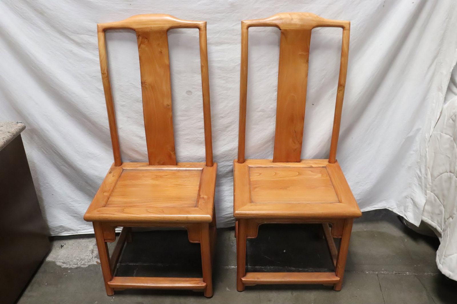 Pair Chinese rosewood side chairs (1 of 10)