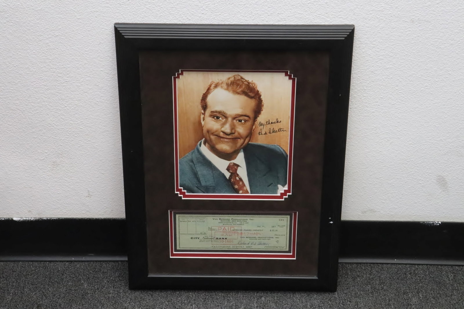 A returned check of Red Skelton w/ a signed photo (1 of 6)