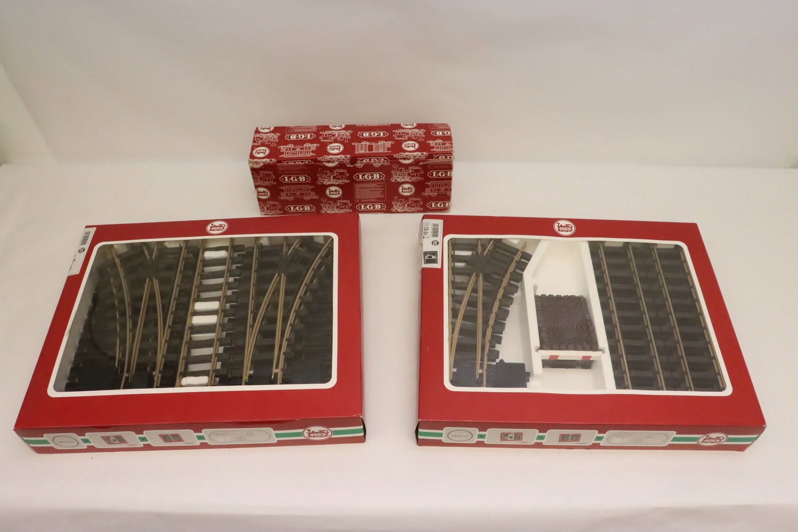 3 boxes of LGB train rails, &box of LGB extra train rails (1 of 10)