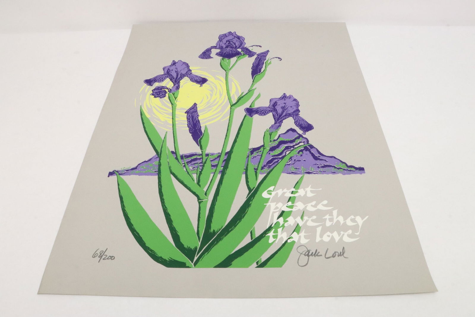 Lithography in color by Jack Lord, signed (1 of 7)