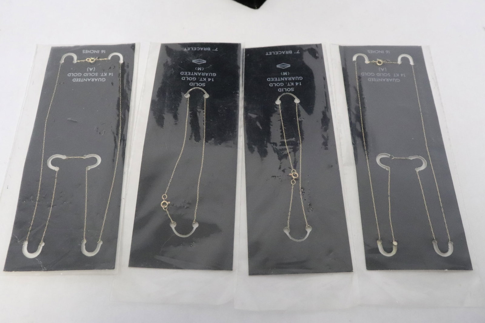 Two 14K Y/G bracelets, & two 14K Y/G necklaces (1 of 8)