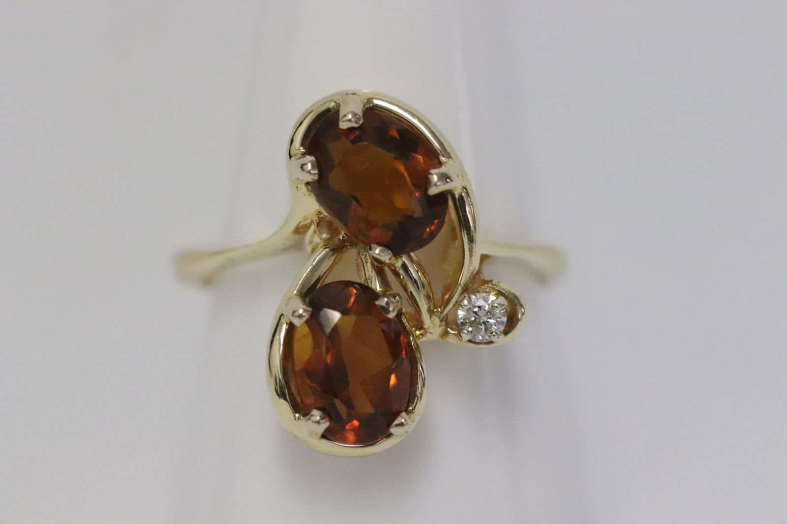 14K Y/G citrin diamond ring (1 of 8)