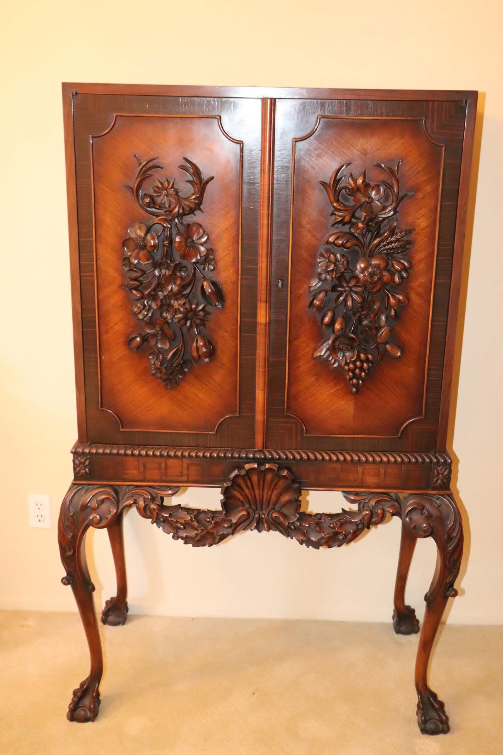 19th c. European mixed wood cabinet (1 of 11)