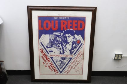 signed 1979 Lou Reed European tour concert poster