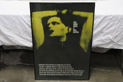 Vintage Lou Reed concert promo poster