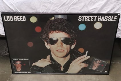 promotion poster with CD, signed by Lou Reed