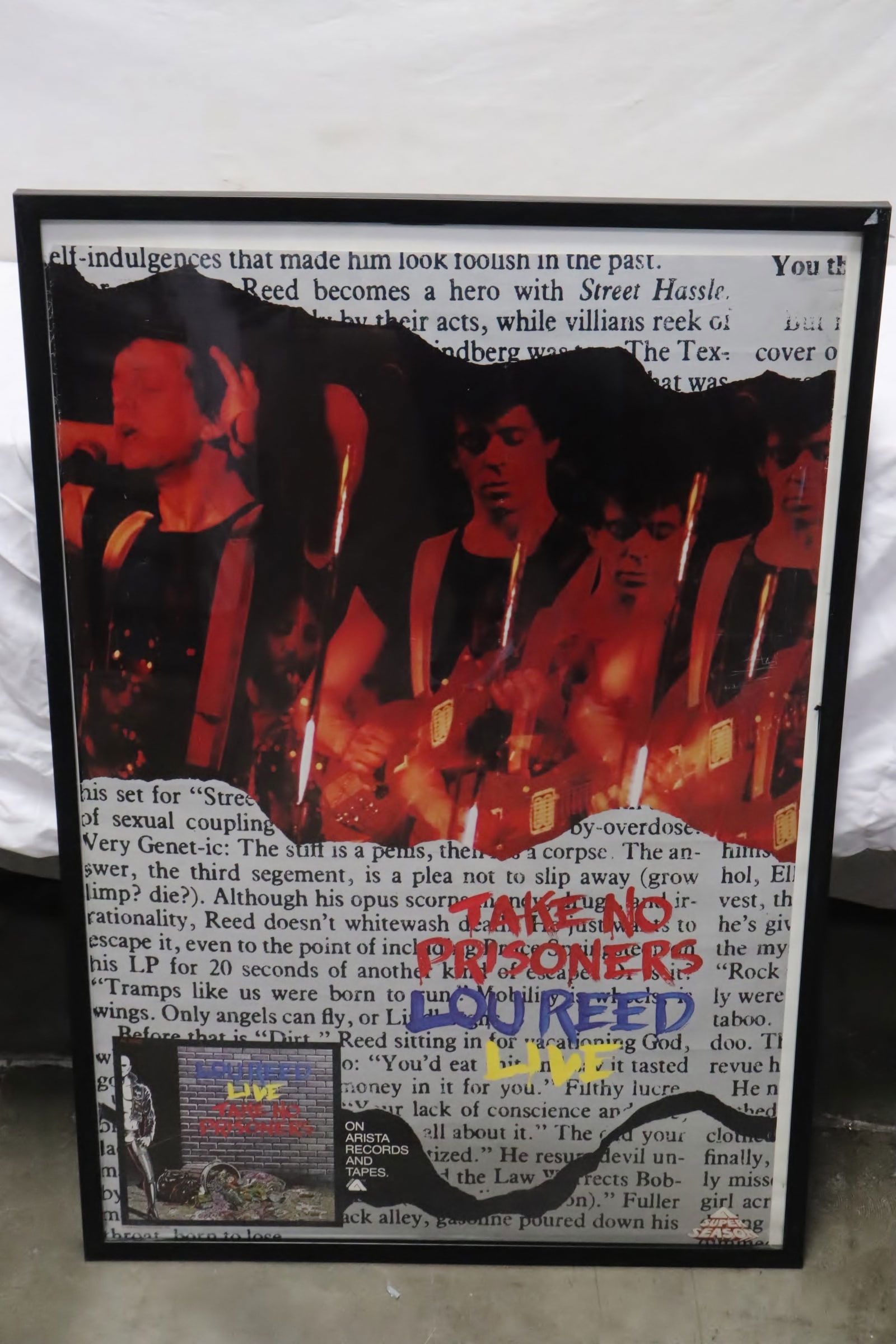 Lou Reed "live, take no prisoners" cover art by Nazario (1 of 8)