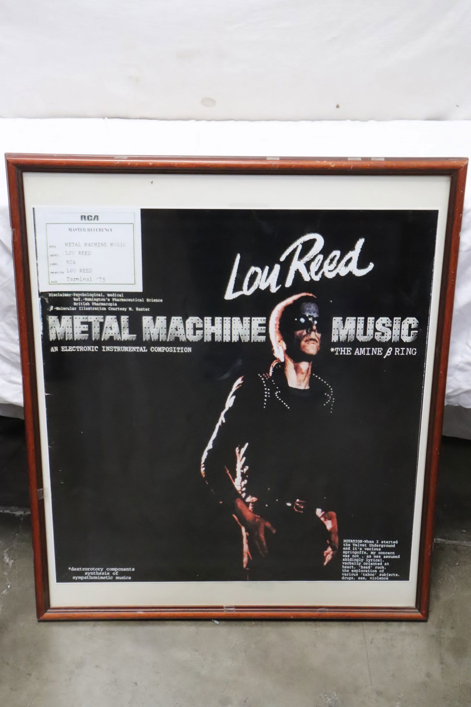 A Lou Reed promotion poster for album and CD (1 of 8)
