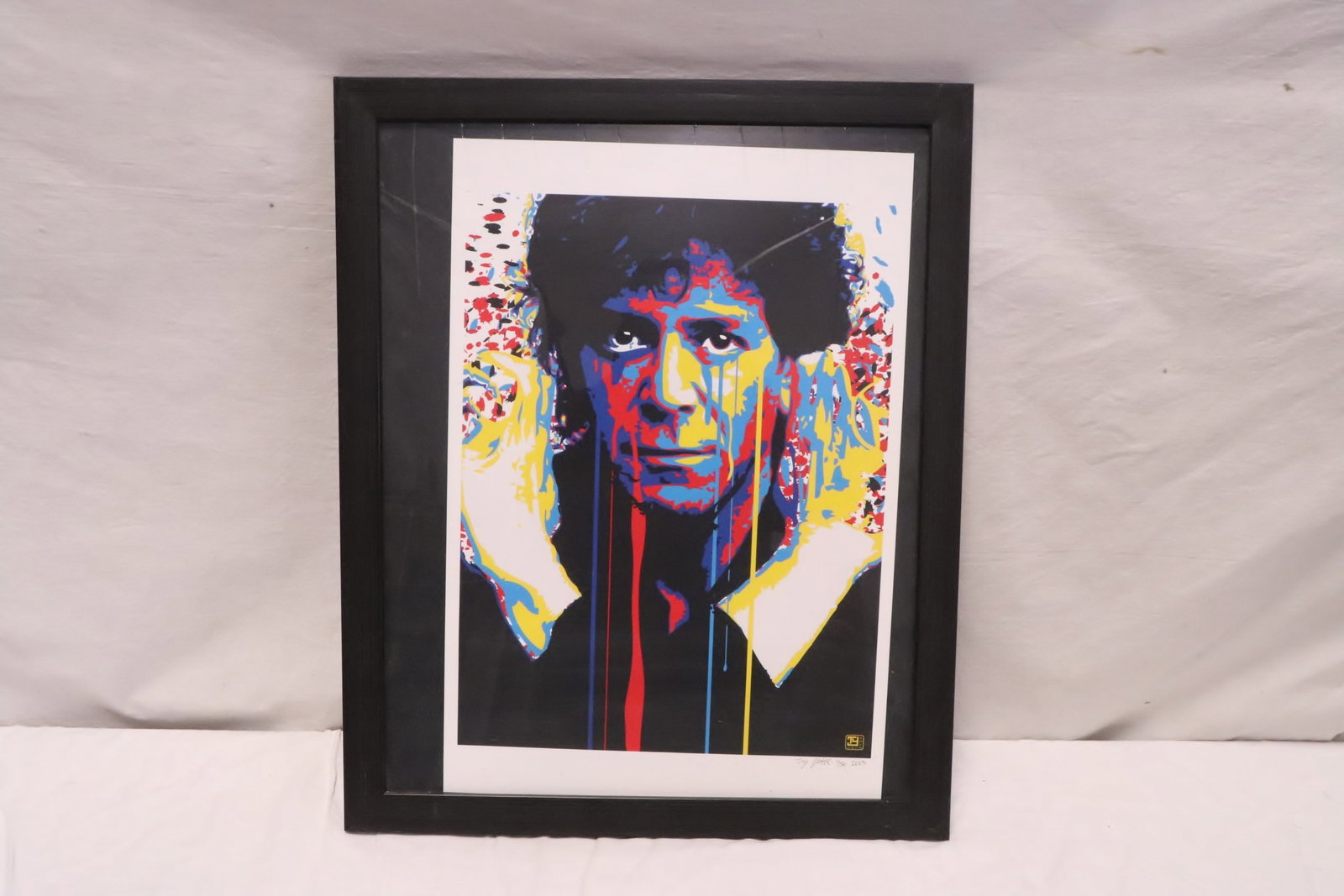 Lithography in color "Lou Reed" by Ty Jeter: Lithography in color "Lou Reed" by Ty Jeter (California), ed 1/50, 2013, 16"x12.2"