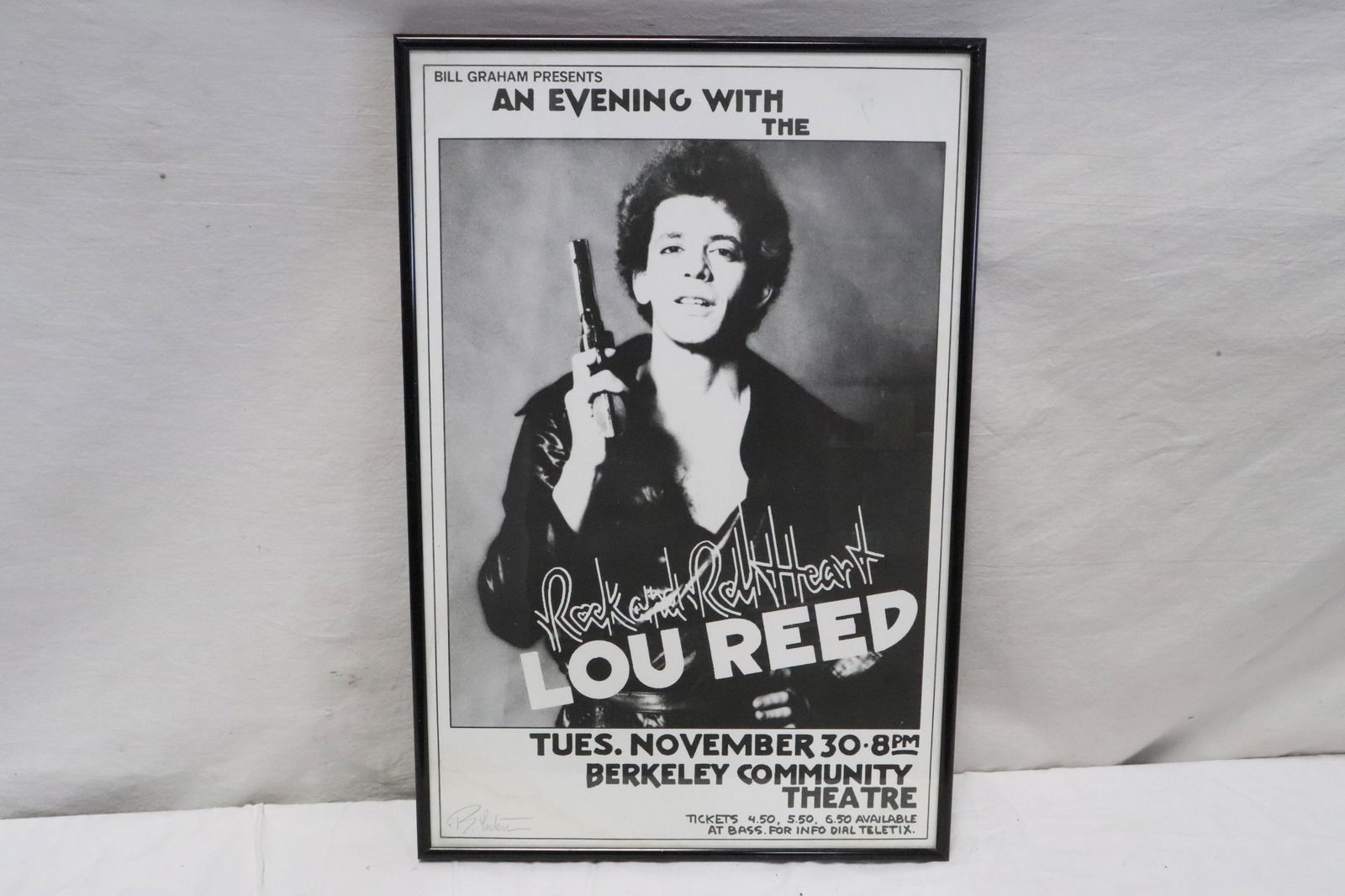 signed 1976 Lou Reed Berkeley BGP concert poster (1 of 6)