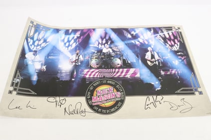 A signed poster of "Nick Mason's scanceful of secrets"