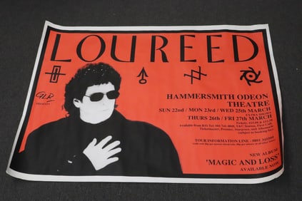 A vintage Lou Reed European concert promo poster