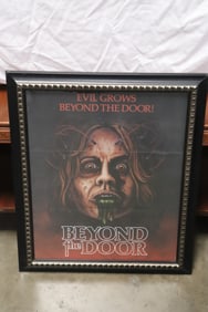 A rare pre-publication promo movie poster "beyond the door"