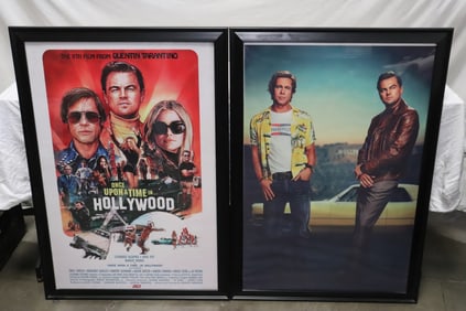 2 framed movie posters "once upon a time in Hollywood"