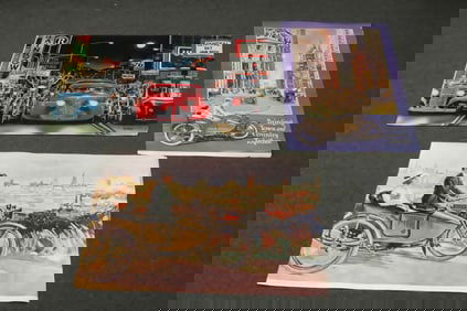 3 vintage Harley Davidson posters