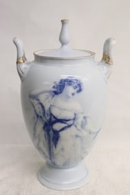 A Royal Copenhagen porcelain covered urn