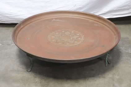 Antique Persian copper tripod platform pit(?)