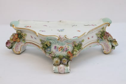 Antique Meissen porcelain stand