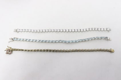3 sterling bracelets