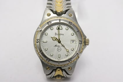A Bulova marine star 100 meter diver's watch