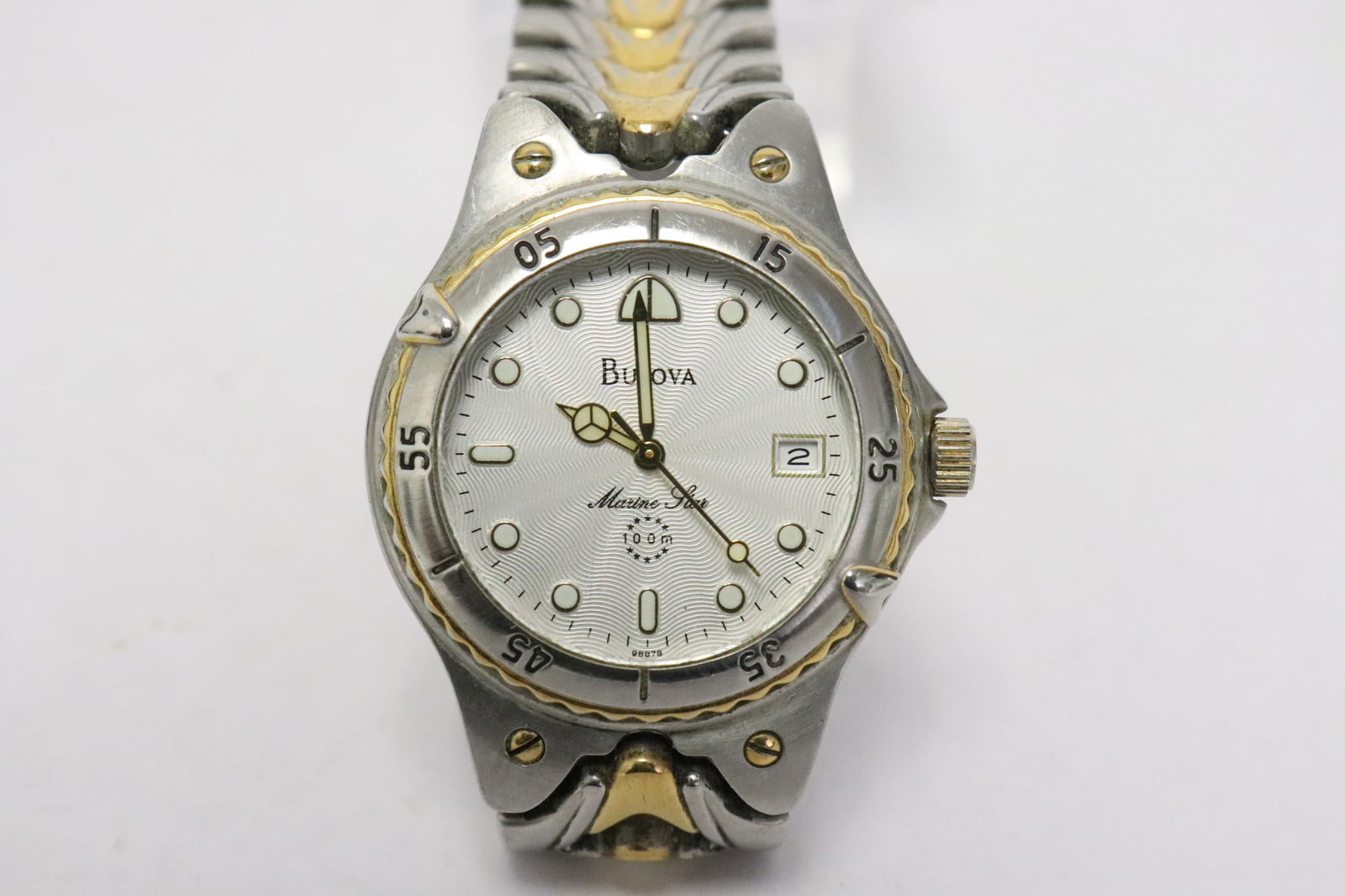 A Bulova marine star 100 meter diver's watch (1 of 7)