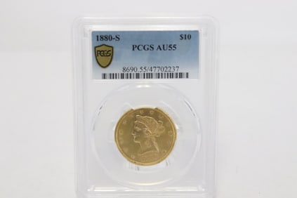 An US 1880-S Liberty head $10 gold coin