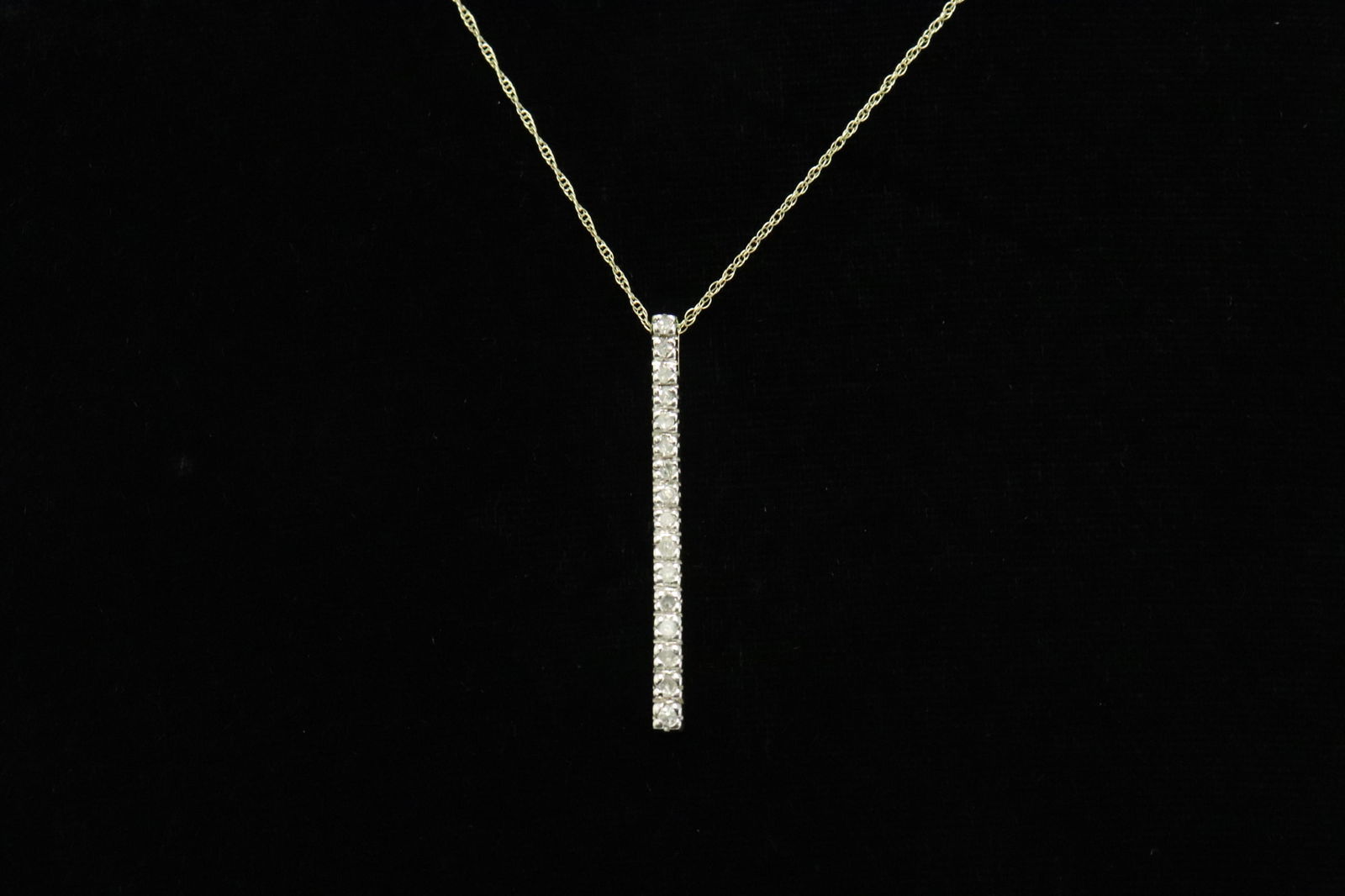 A 14K Y/G diamond pendant w/ 14K Y/G necklace (1 of 10)
