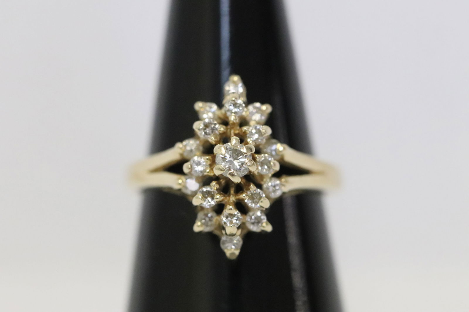 14K Y/G diamond cocktail ring (1 of 8)