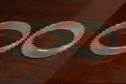 2 translucent children jadeite bangles