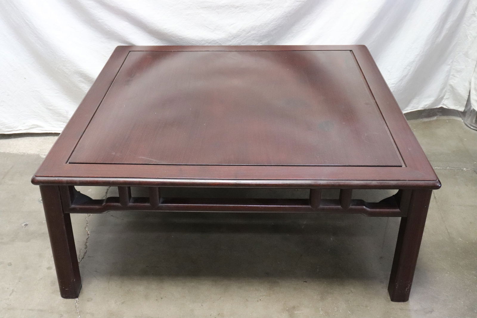 Vintage Chinese rosewood square low table (1 of 6)