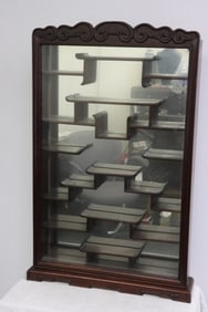 Chinese rosewood wall hanging display case