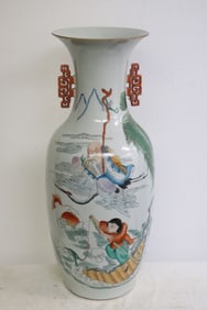 Large Chinese famille rose porcelain vase