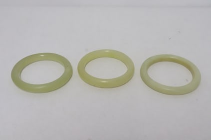 3 Chinese vintage jade like bangles