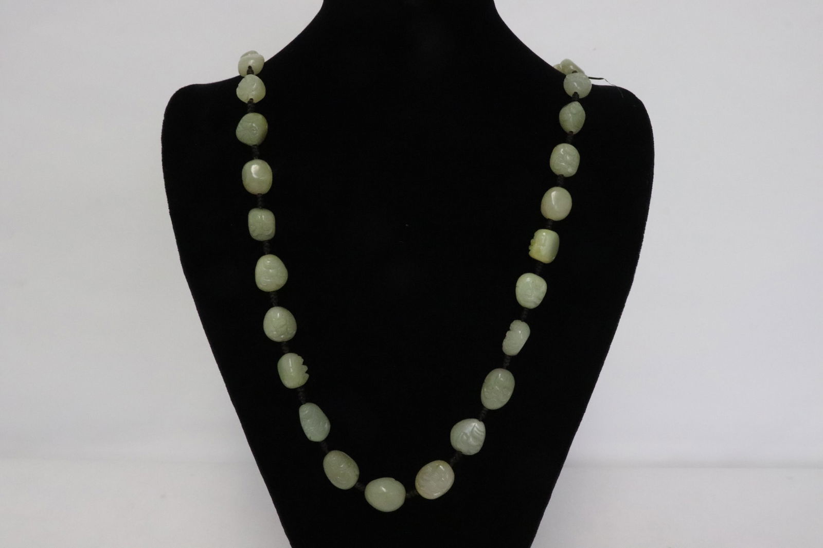 A long jade bead necklace (1 of 10)
