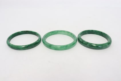 3 Chinese jadeite like bangles