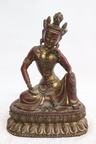 Chinese bronze/ copper sculpture of deity