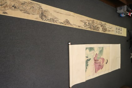 2 Chinese print scrolls