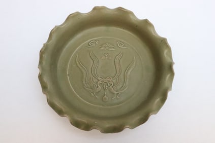 Song style brush wash with foliate edge