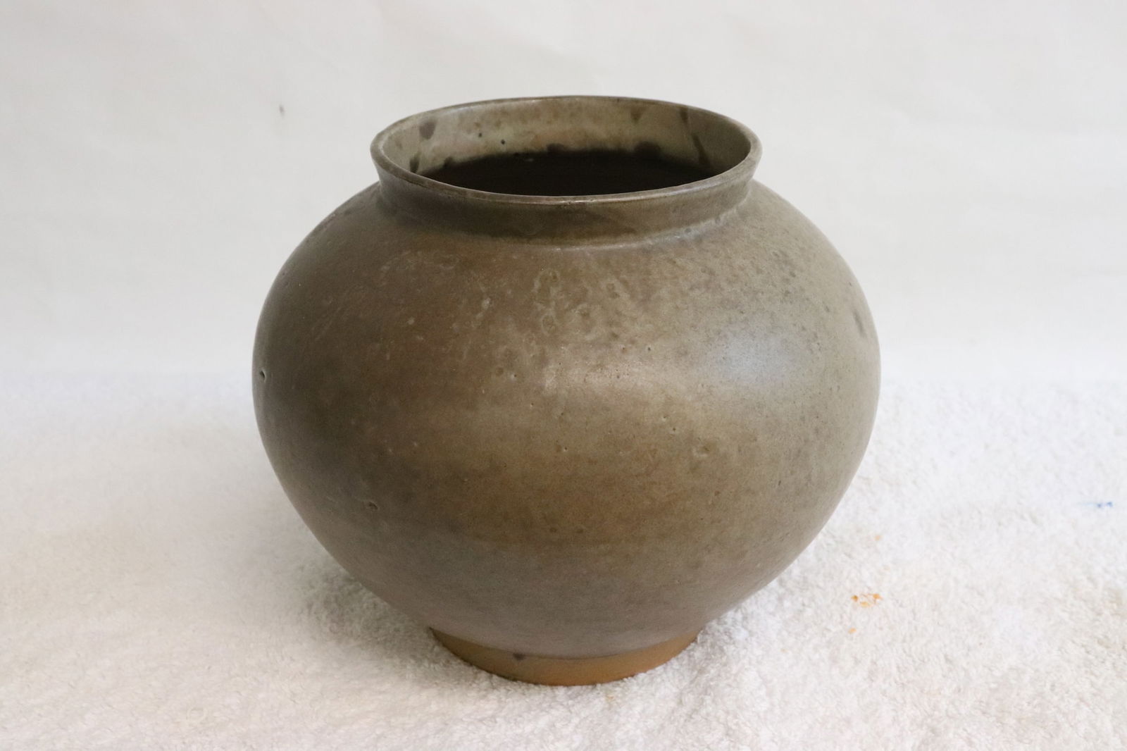 vintage Korean light brown glazed porcelain jar (1 of 9)