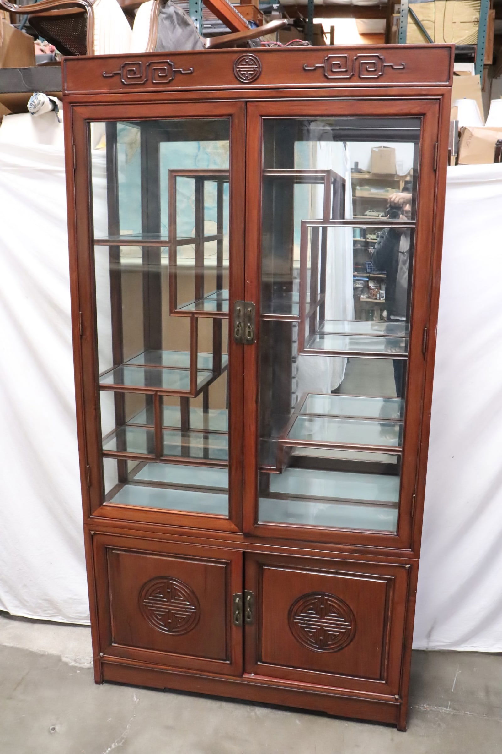 Chinese rosewood display case (1 of 13)