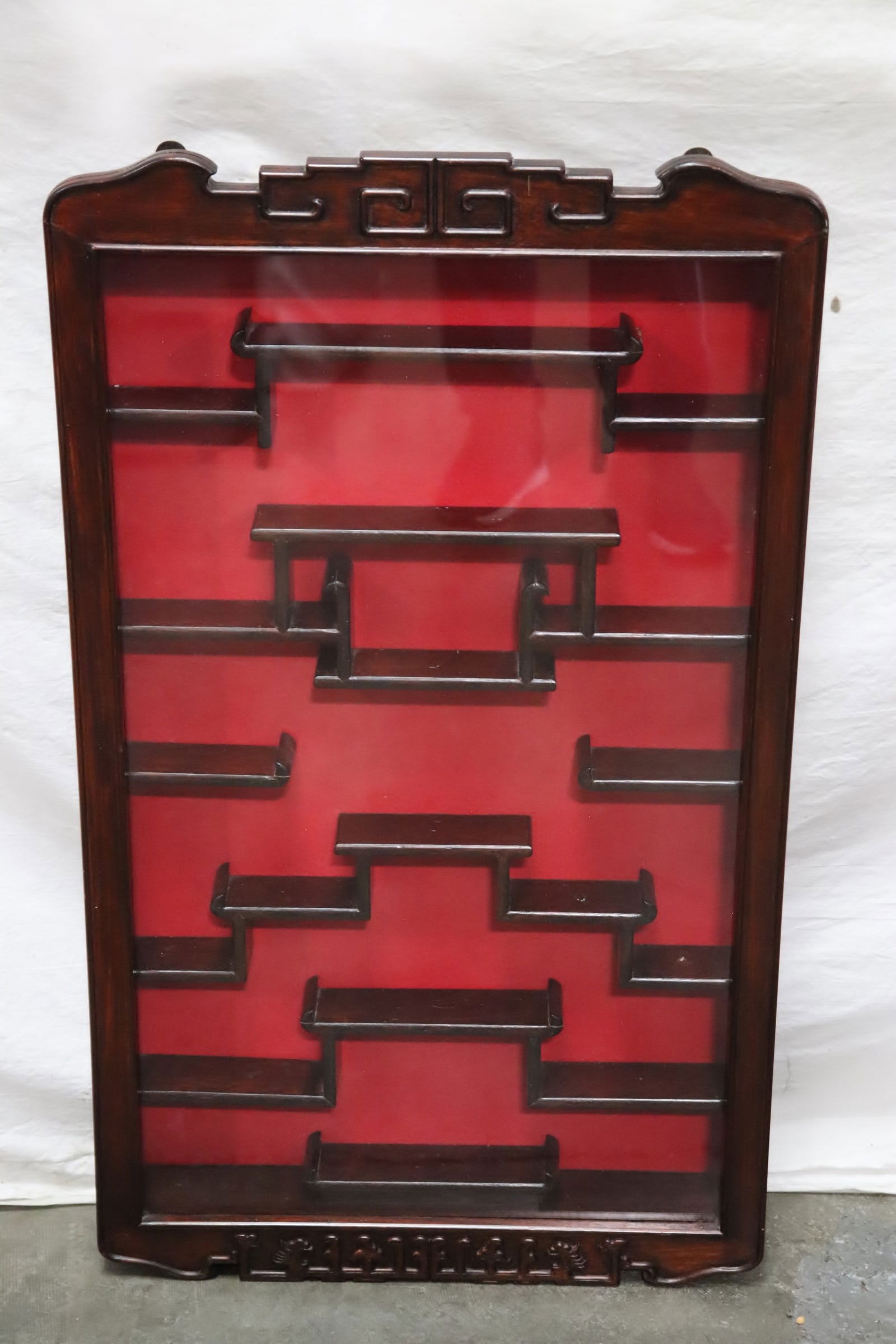 Chinese rosewood wall hanging display case (1 of 7)