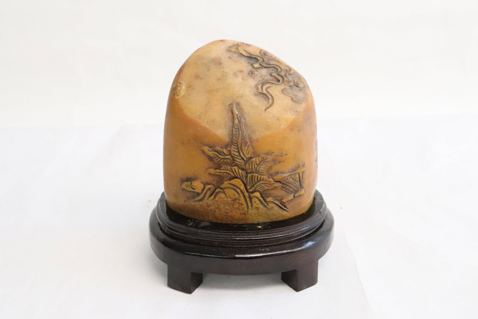 A Soapstone boulder: A Soapstone boulder, 3.6"x3.15"x2"