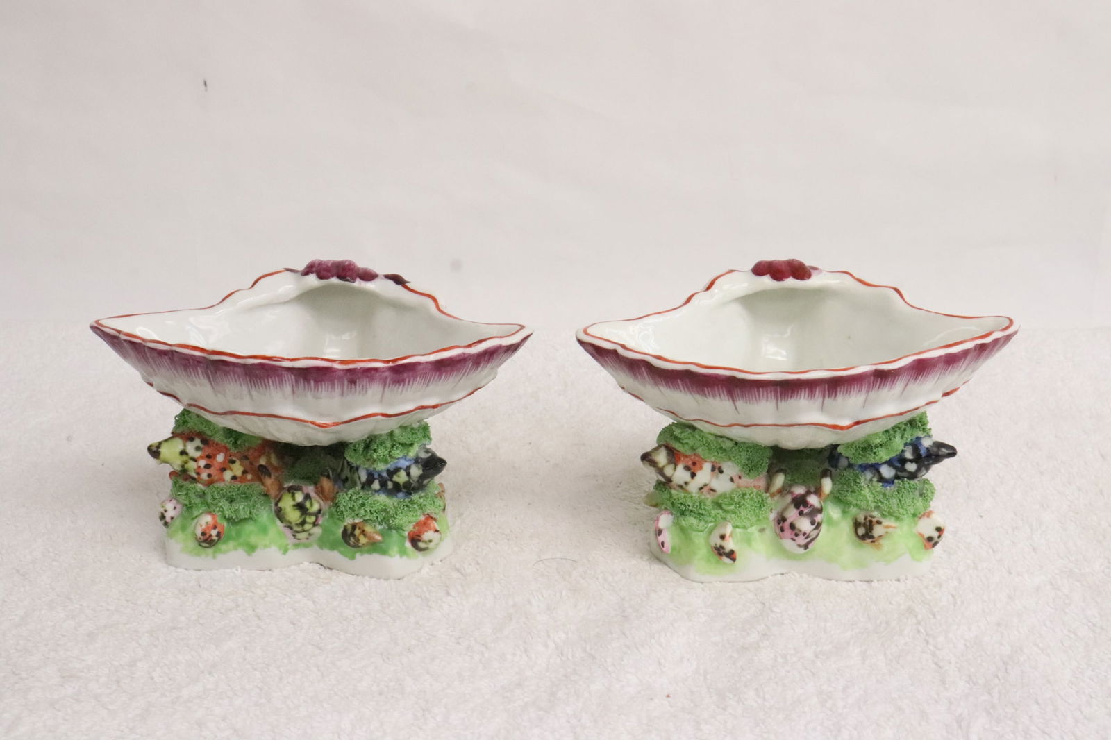 Pr antique English Staffordshire style porcelain dishes (1 of 10)