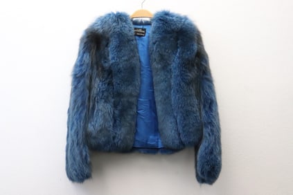 A dyed fox jacket by Revillon & sold by Saks Fifth Ave