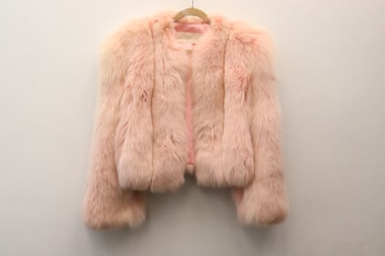 A dyed fox fur jacket by Edward Lowell, Beverly Hills