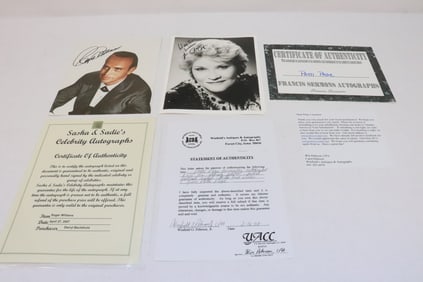 2 signed photos with COA