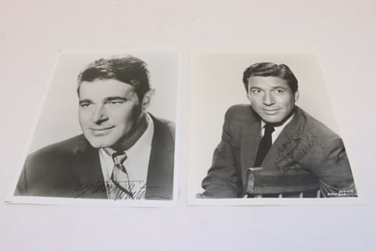 2 signed photos, one with COA