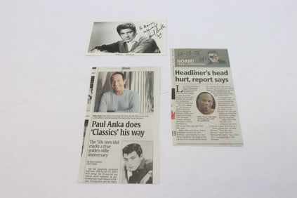 Paul Anka signed photo