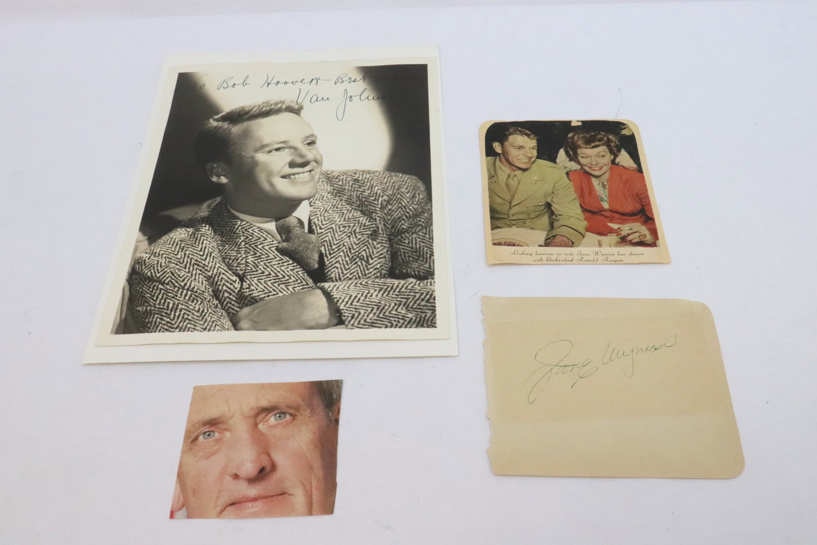 Van johnson signed photo, & Jane Wyman signature on paper (1 of 5)